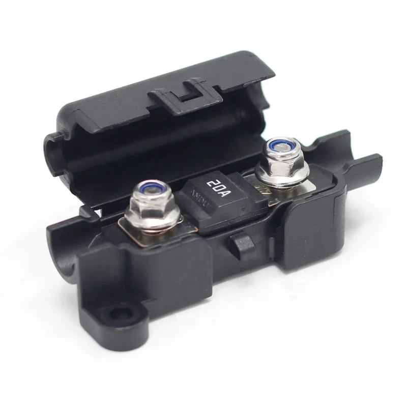 PA66 Housed Bolt Type Inline MIDI Fuse Holder 200A 125V Max Fireproof Flame Retardant