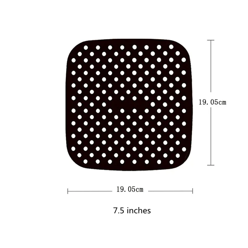Eco-Friendly Silicone Air Fryer Liners - Non-Stick Square Basket Mats