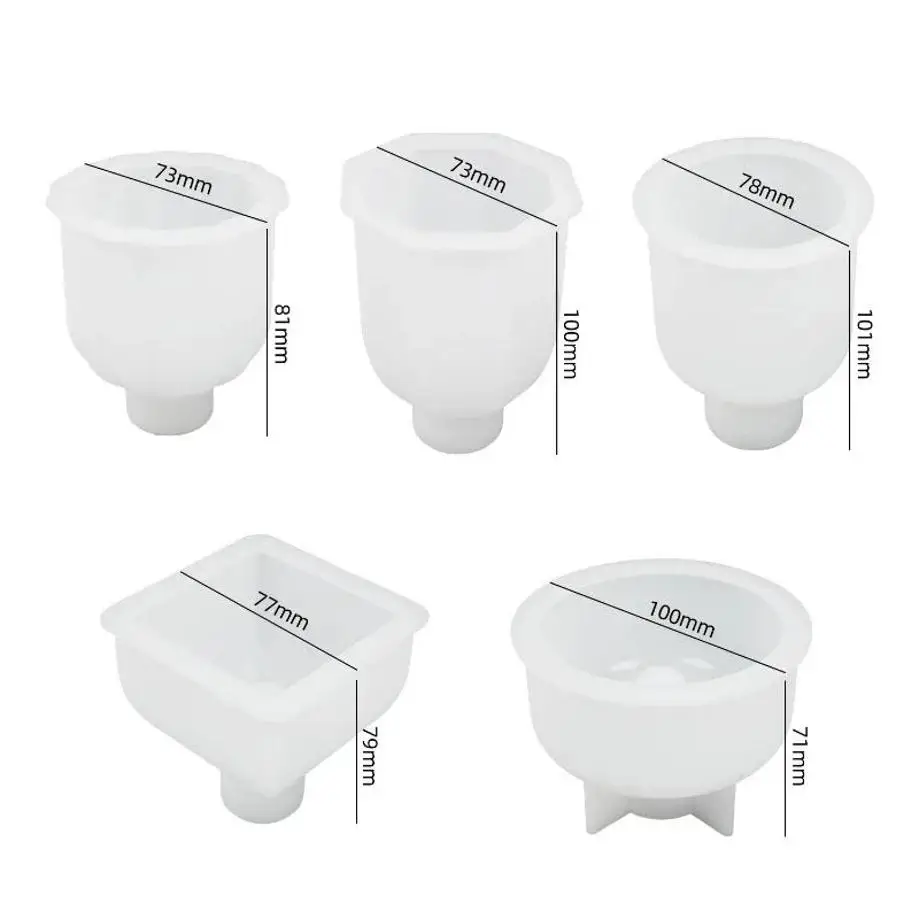 1 Pcs DIY Gypsum Cement Vase Silicone Mold Creative Fragrance Bottle Mold Flower Vase Maker Home Desktop Ornament Making Tool