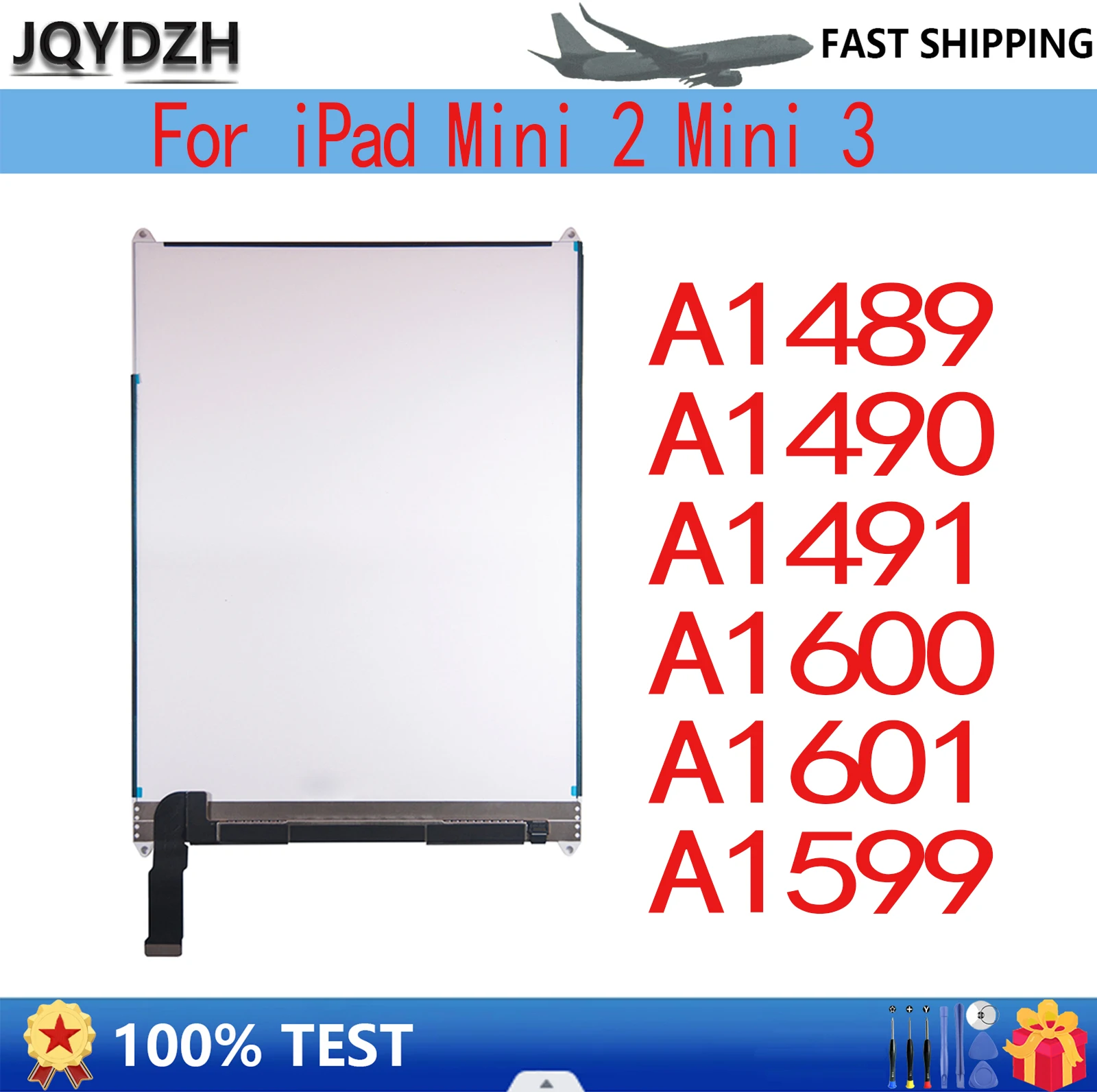 

JQYDZH For LCD Display Tested For Apple iPad Mini 2 Mini 3 A1489 A1490 A1491 A1600 A1601 A1599 Mini 2 3LCD screen