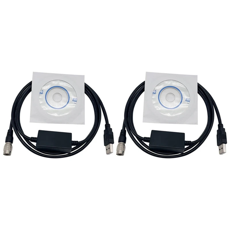 

2Pcs New Download Data USB Cable For Nikon Total Stations 6 PIN NIKON CABLE NPL 352 / DTM 522 / DTM 322 / DTM552 Parts