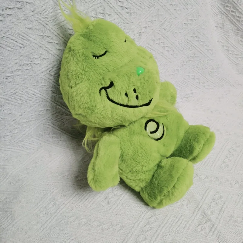 38cm Breathing Christmas Grinch Kawaii Plush Doll Cartoon Soothing Toy Music Airbag With Light Baby Soothing Sleep Toy Gift