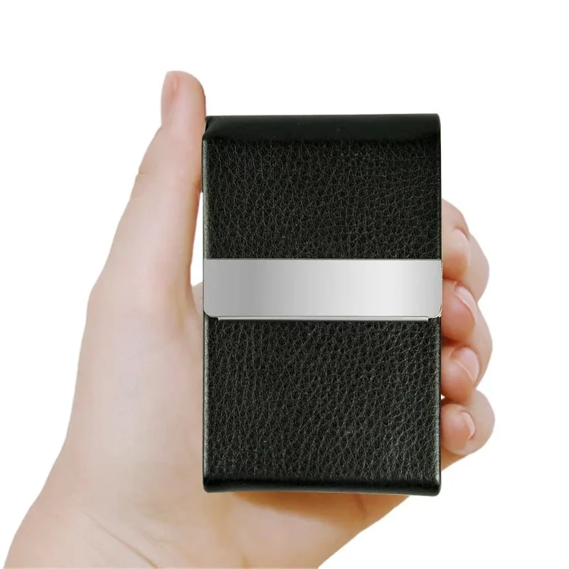 

Smoking Accessories Cigarette Case 1 PC Cigar Storage Box Stainless Steel Multifunction Card Cases PU Tobacco Holder