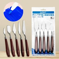 5 Pack Stainless Steel Oil Painting Knives Artist Crafts Spatula Palette Knife Scraper Drawing Art Tools Stationery Supplies 2
