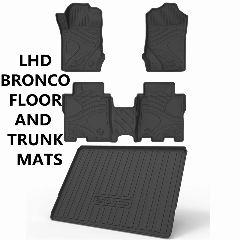 

Fit for Ford Bronco sport car carpet Bronco car floor mats trunk mat Full Set Trim to Fit For Bronco waterproof floor mats