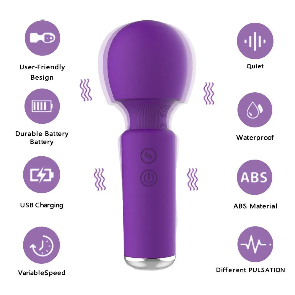 10 Speed Vibrator Magic Wand Female Clitoris Stimulator Masturbator USB Magnetic Charging AV Stick Sex Toys Woman Adult Toy