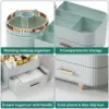 Makeup Organizer Countertop with Drawers 360 Rotating Makeup Brush Holder Large Capacity Skincare Organizer for Vanity Desk 4