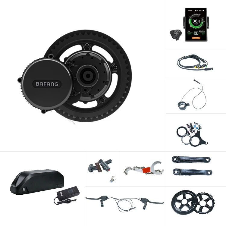 Kit Motor Electrico 36v  250W C18 Bafang Bicicleta  Bike Mid Drive Motor Kit Electric Bicycle Conversion Kit with 14.5AH Battery engwe l20 electric bike 20 4 0 inch fat tire 250w motor 25km h max speed 48v 13ah battery 140km mileage max load 120kg shimano 7 speed transmission white