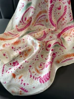 2024 Luxury Silk Shawl Square Scarf for Women Satin Hijab Fashion Wraps Neckerchief Female Hair Bands Ribbon Headband Bandana 3