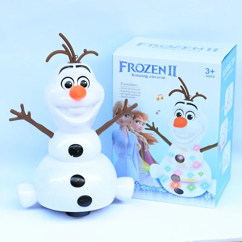 thumbnail image 1 of Figura de acción eléctrica de Disney Frozen 2, muñeco de nieve bailando, Olaf, robot con linterna musical LED, modelo de juguete para niños, regalo para niños, 1 of 5