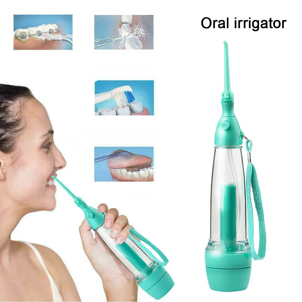 휴대용 구강 Irrigator 치아 청소를위한 치과 Flosser 제품 물 스레드 Flosser 노즐 입 세탁기 