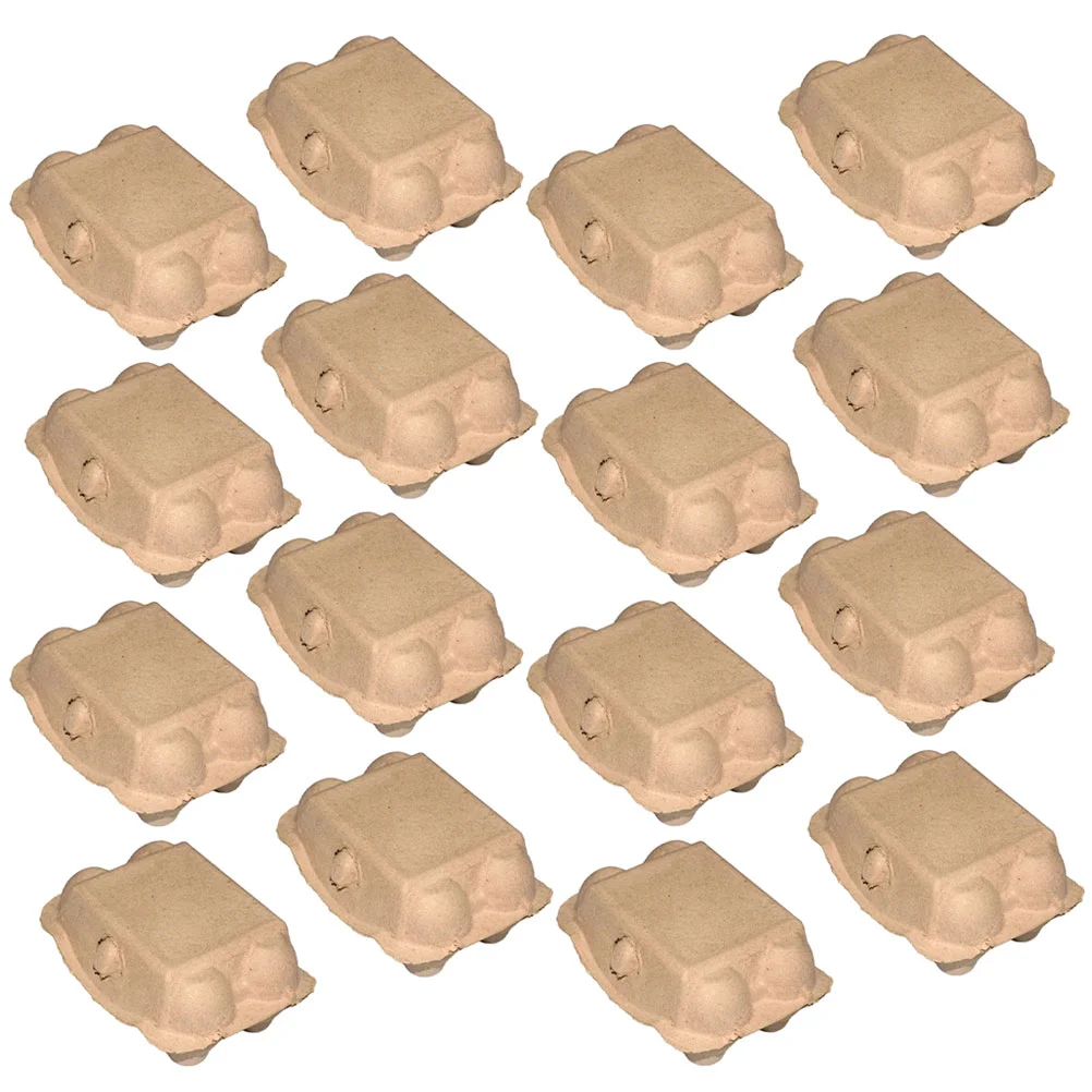 

20 Pcs Egg Carton Refrigerator Chicken Cartons Plate Tray Pulp Paper Travel Container Bulk