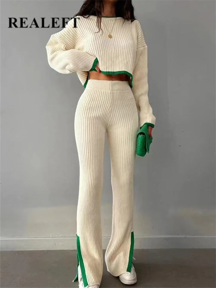 Conjunto De Chándal Para Mujer De 2 Piezas | Sudadera Con Cremallera Y Pantalón Ancho, Ideal Para Invierno O Casa