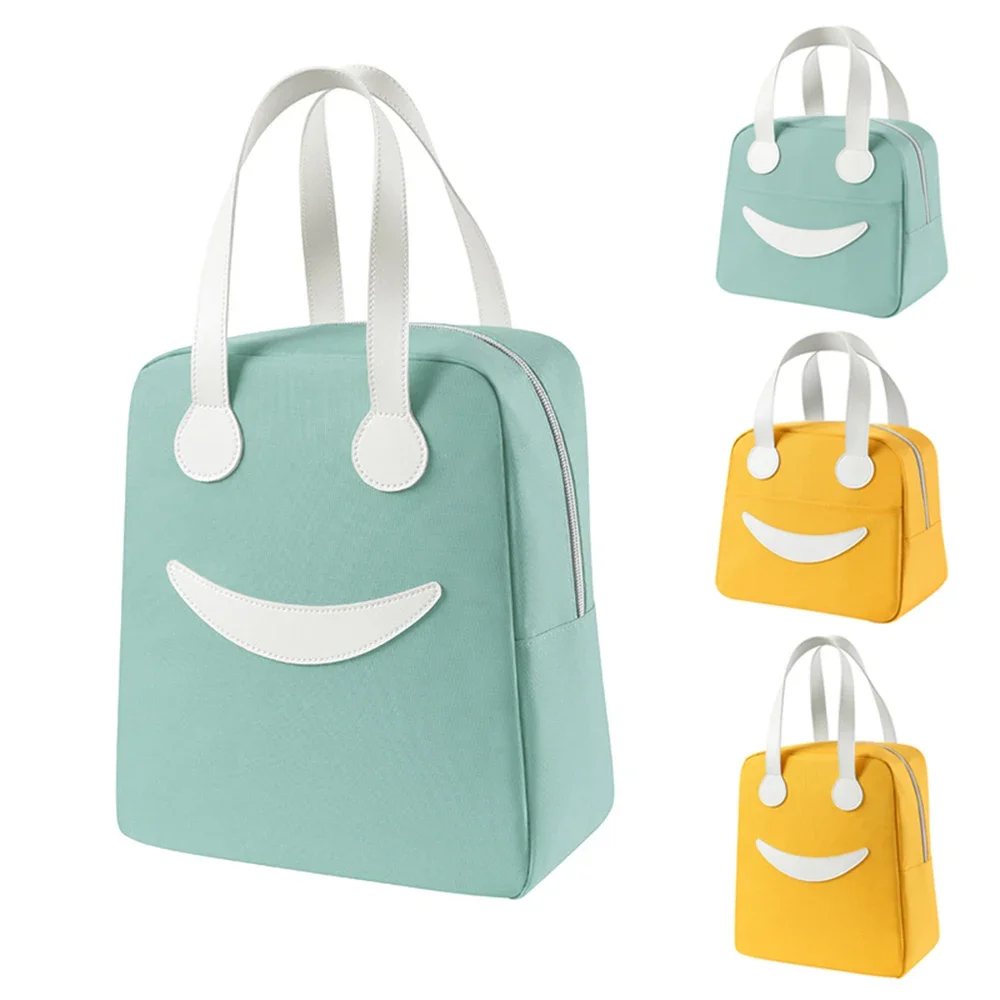 OWFKAY Borsa termica per il pranzo per adulti, piccola anatra e fiori, borsa tote per lavoro, picnic o viaggi