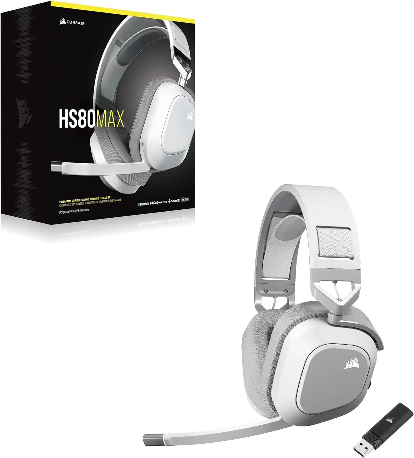CORSAIR HS80 RGB WIRELESS ゲーミングヘッドセット Amazon.co.jp: CORSAIR HS80 RGB WIRELESS ホワイト ワイヤレス