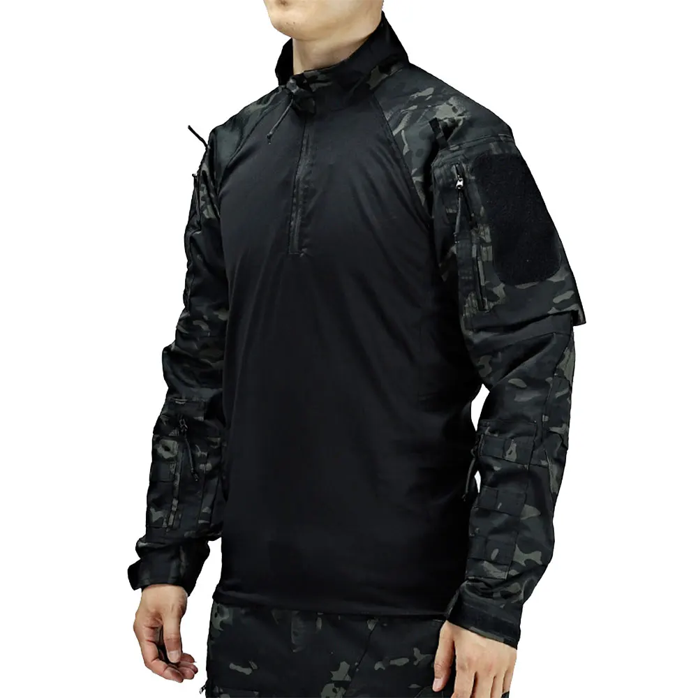 Tactical Combat Shirt Men Cotton Tactical Uniform Camouflage T Shirt Multicam US Clothes Camo Long Sleeve combat shirts combat suit