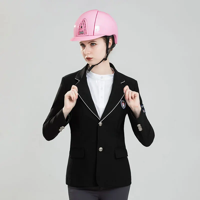 Knight's uniform horse riding clothes Knitted stretch Knight coat Equestrian riding costume woman competition coat rider jacket 3