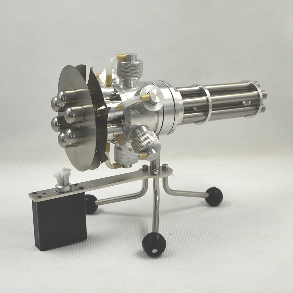 Stirling Six-cylinder Rotary Engine Model Gatling Gun Metal Engine Engine Technology Creative Scientific Experiment Model