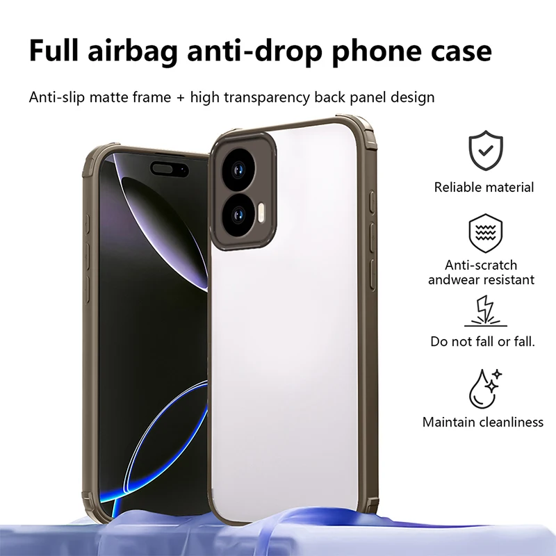 Thick Shockproof Silicone Transparent Phone Case - Anti-Fall Clear Cover