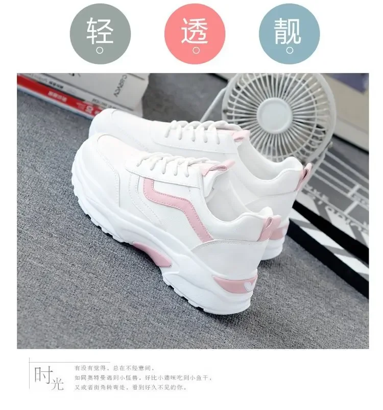 Spring Autumn Women Casual Zapatos Mujer Shoes Comfortable Breathable Mesh Sneakers Womens's Flat White Sneakers Vulcanized Shoe 5