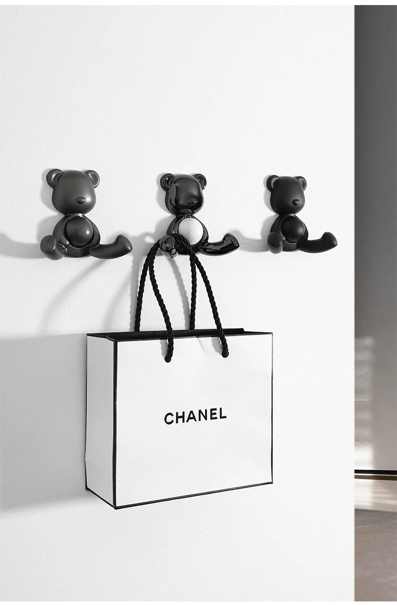 Wv kleiner Bär Haken Kleber praktische Blumentopf Pflanze Wand halter Wohnkultur Veranstalter Schlüssel regal Bad Küchen haken – Detail 9