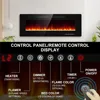 50” Recessed and Wall Mounted Fire Places Electric Fireplace with Remote Control, Toucn Screen 4