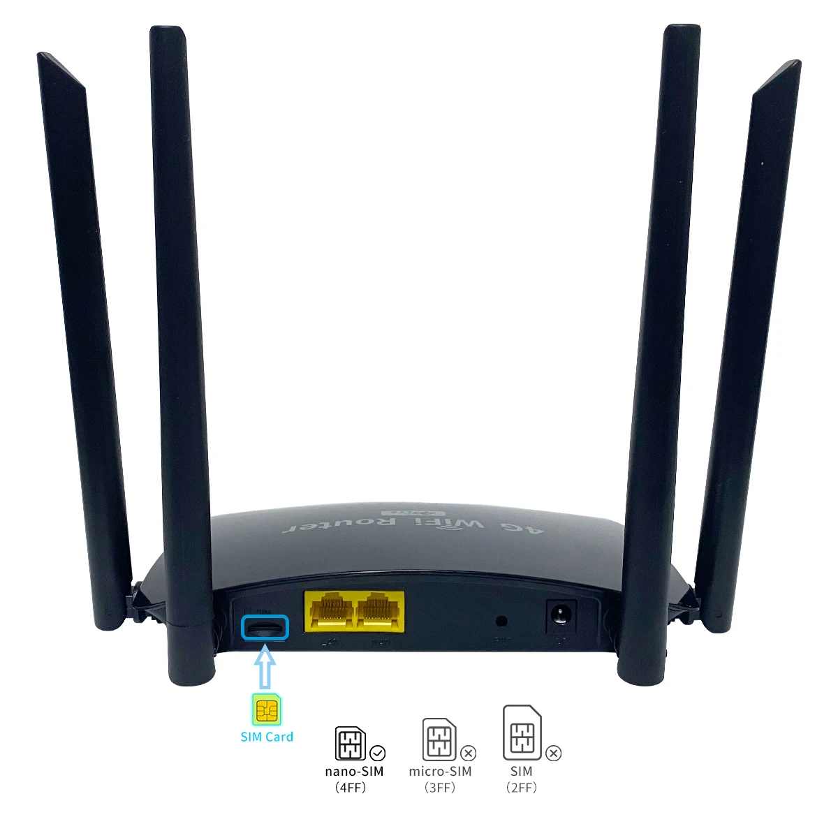 Roteador Wifi sem Fio Portátil para a Coréia do Sul Compartilhamento de Antena Cartão Sim 4g Lte Modem Ec200aeuha Lan 2.4ghz 4ghz 300mbps