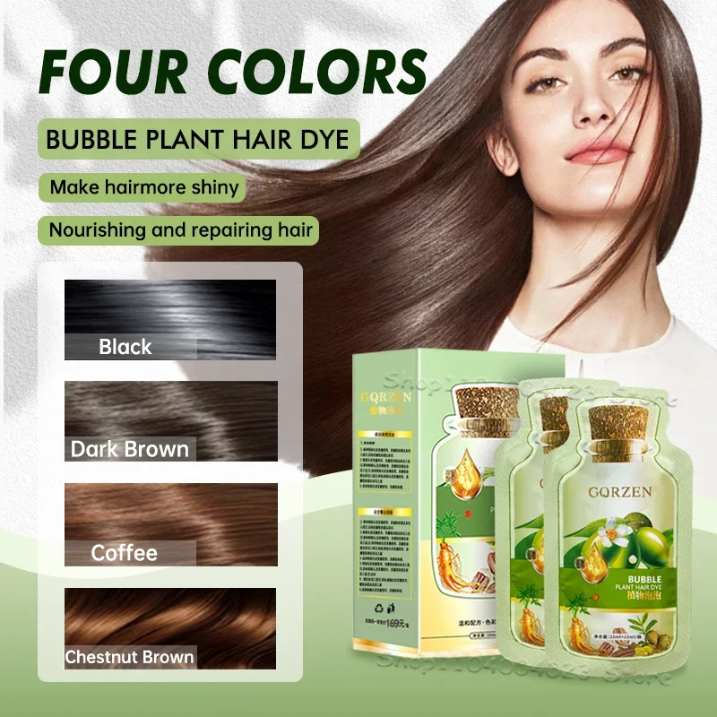 1/10 confezioni Shampoo colorante per capelli a base di erbe naturali pure 5 minuti Cambia colore dei capelli Riparazione non irritante Grigio Bianco Cura dei capelli Donna Uomo