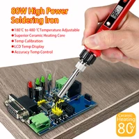Temperature Electric Soldering Iron Kit 110V 220V 80W LCD Solder Welding Tools With Multimeter Welding Tool Kit - Image 4