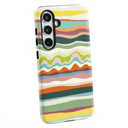 Vibrant Striped Protective Phone Case with 2 - in - 1 Film Shell Cover - Galaxy S20 FE (TiaoWen002)