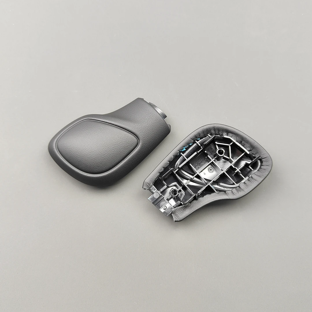 Chrome Matt Leather Shift Knob Gear Side Cover with DSG Emblem