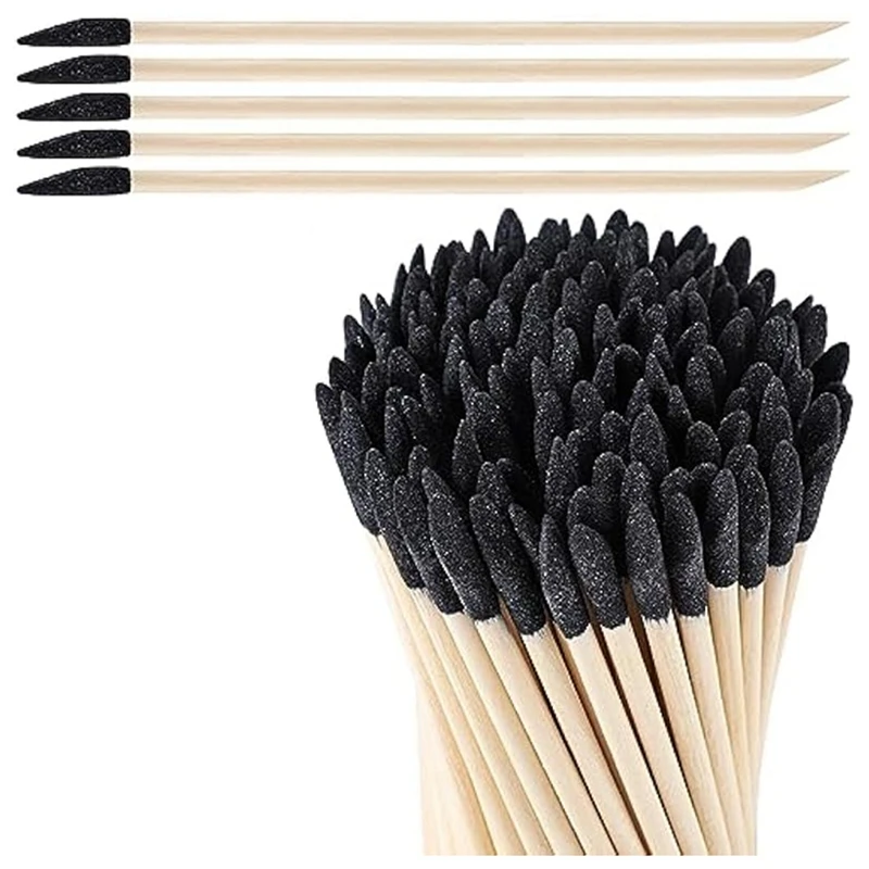 

150 PCS Fine Detailing Sanding Stick Black Wood Sanding Sticks For Plastic Models Wood Hobby Woodworking