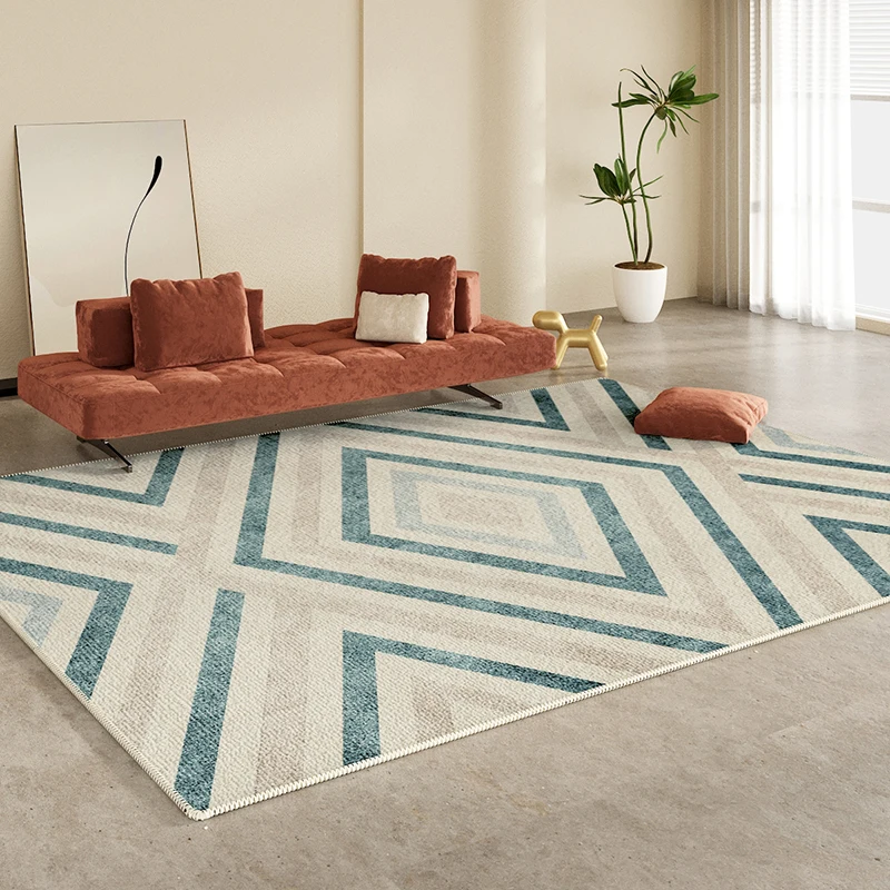 

Nordic Living Room Decoration Geometric Rug Large Area Anti-slip Mat Modern Simple Rugs for Bedroom Thicken Cloakroom Carpet
