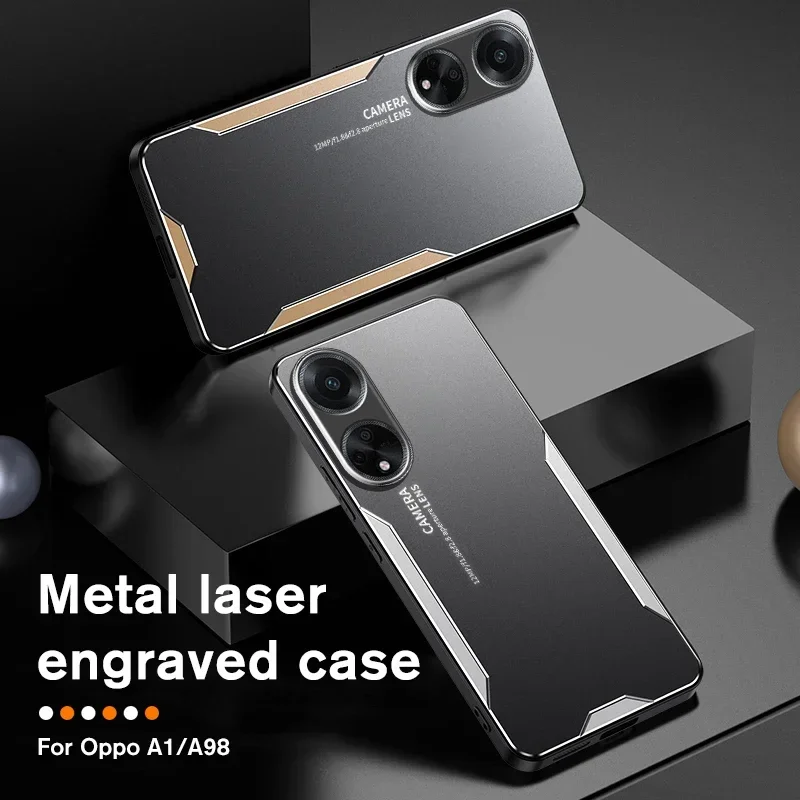 Luxury Aluminum Alloy and TPU Soft Edge Back Cover – Premium Protective Case