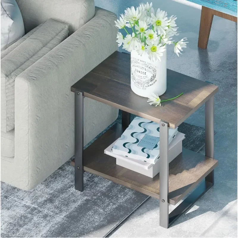 

Zinus Brock 18" Modern-industrial End Table - Metal and Solid Wood