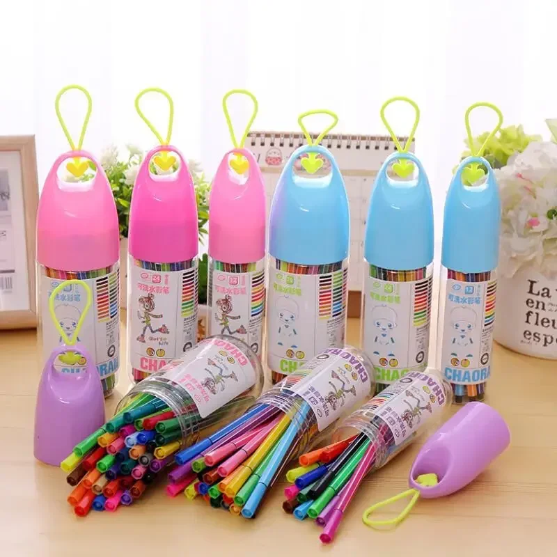 12/18 Colors Washable Watercolor Pen Drawing Painting Art Marker For Child Lucky Bottle Student Art Supplies