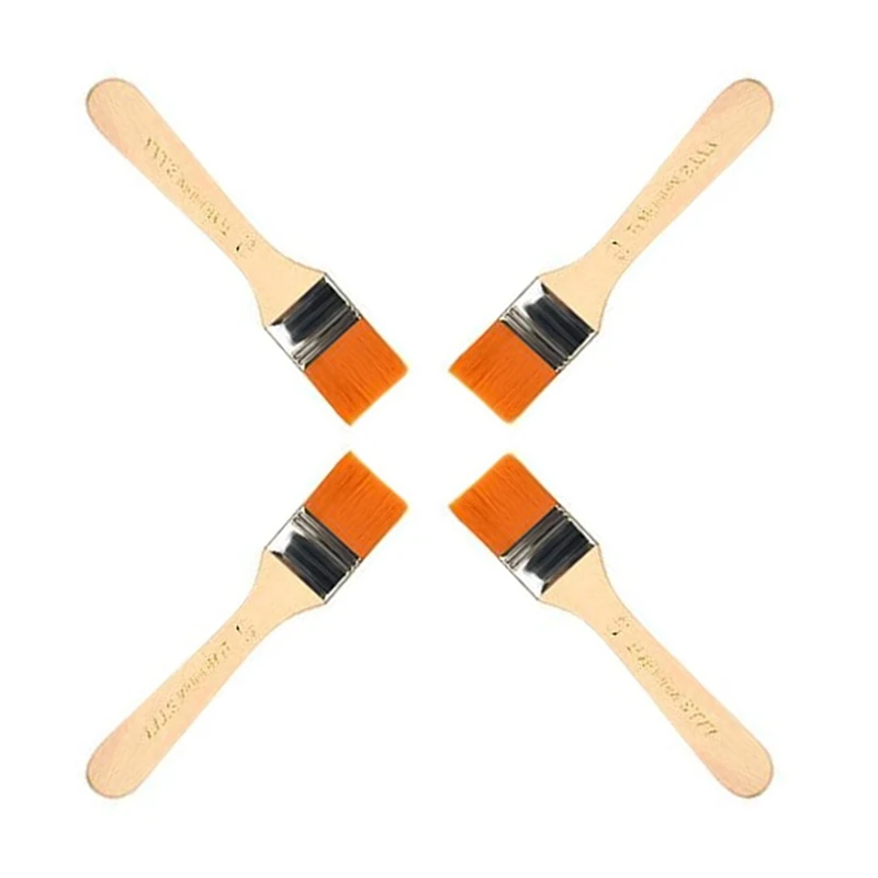 4 개/대 헤어 페인팅 브러시 아크릴 페인트 나일론 오일 페인트 브러시 수채화 페인트 드로잉 아트 용품 나무 손잡이