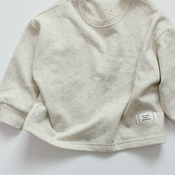 

Spring Style Children's Long Sleeved Hoodie Bat Sleeve Round Neck T-color Dot Hoodie for Boys and Children's Clothing