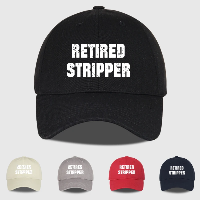 리티어드 스트리퍼 프린트 야구 모자 가볍고 통기성이 좋으며 조절 가능 유머러..