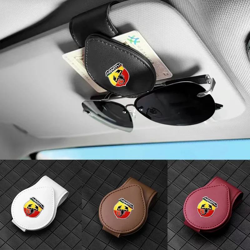 

Car Sun Visor Sunglasses Holder Glasses Clip For Abarth 500 595 596 abarth 124 spider Continentai ID card ID card Bank Card Clip