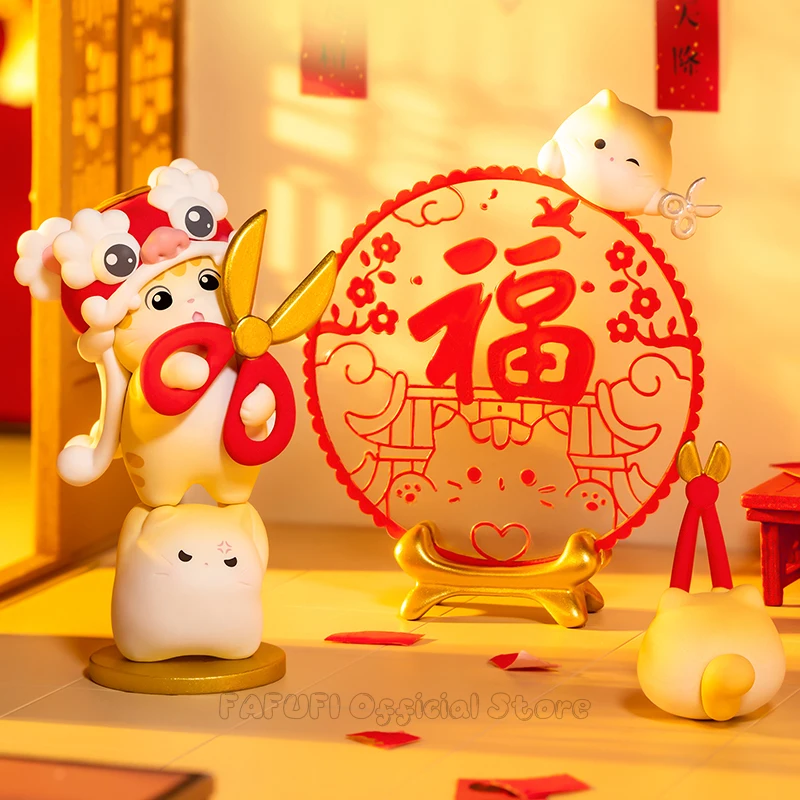 

The Palace Museum Cat New Year Goods Workshop Series Blind Box Cute Model Doll Toys Figure Ornaments Original Gift