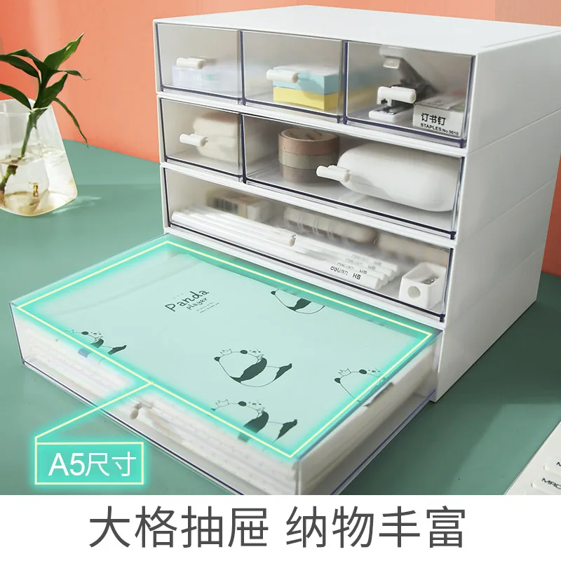 Desktop Drawer Cosmetic Storage Plastic Transparent Box Free Combination Divider Can Be Stacked Desk Stationery Organize Case