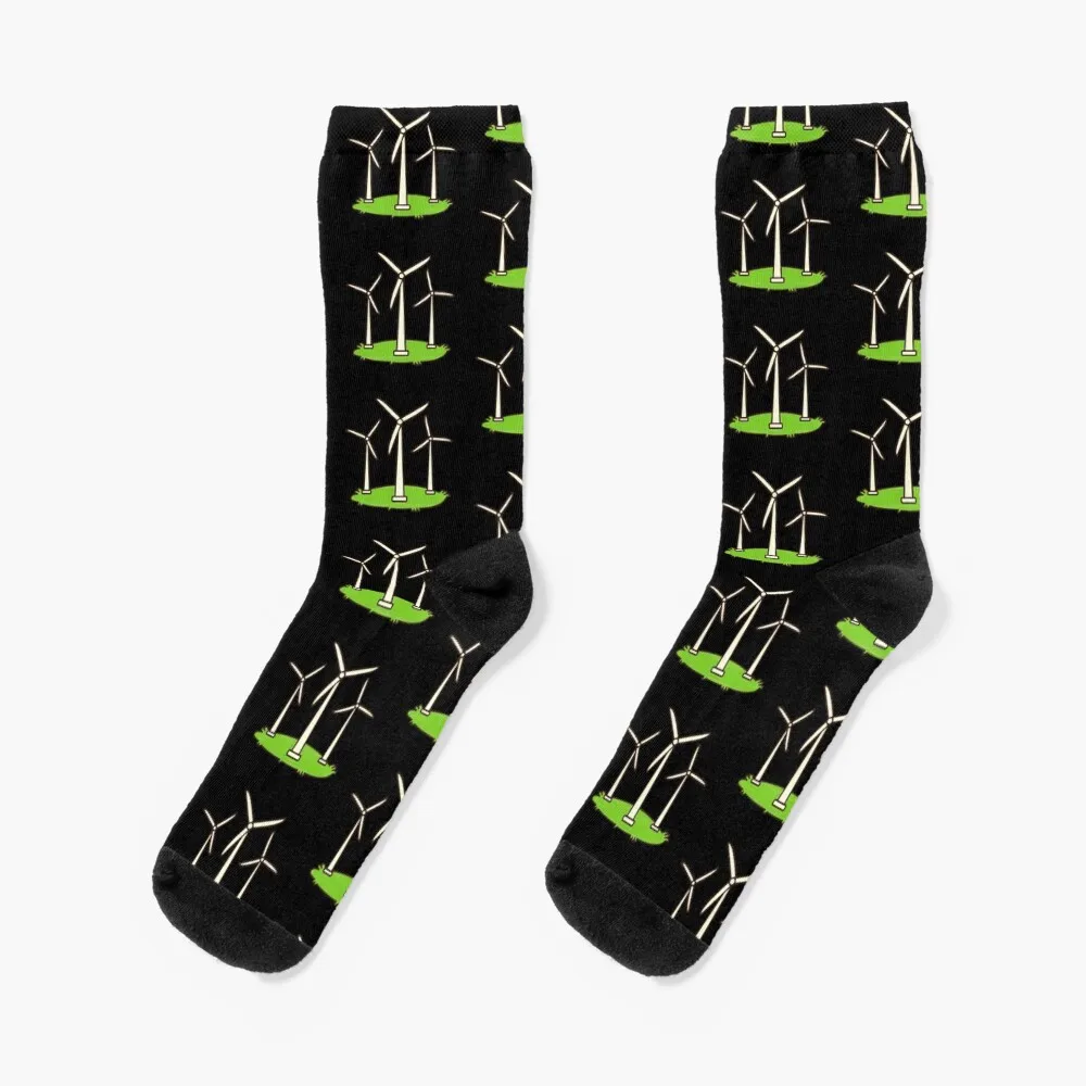 

Wind Turbines Socks floor hockey New year's heated Women Socks Men's