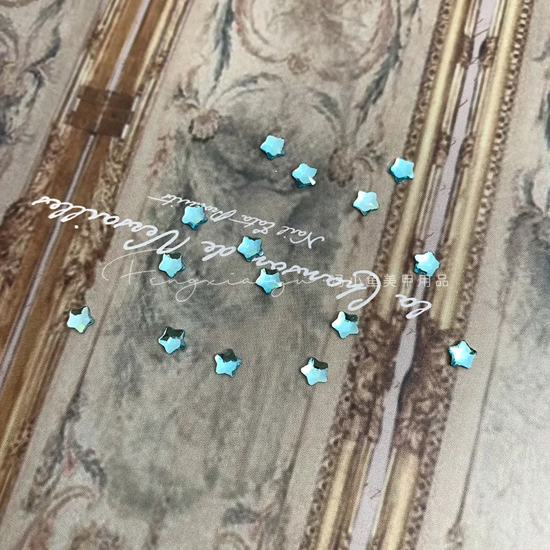 Super Sparkle Colorful Flatback Mini Star Nail Art Rhinestones - 50PCS Crystal Star Decorations