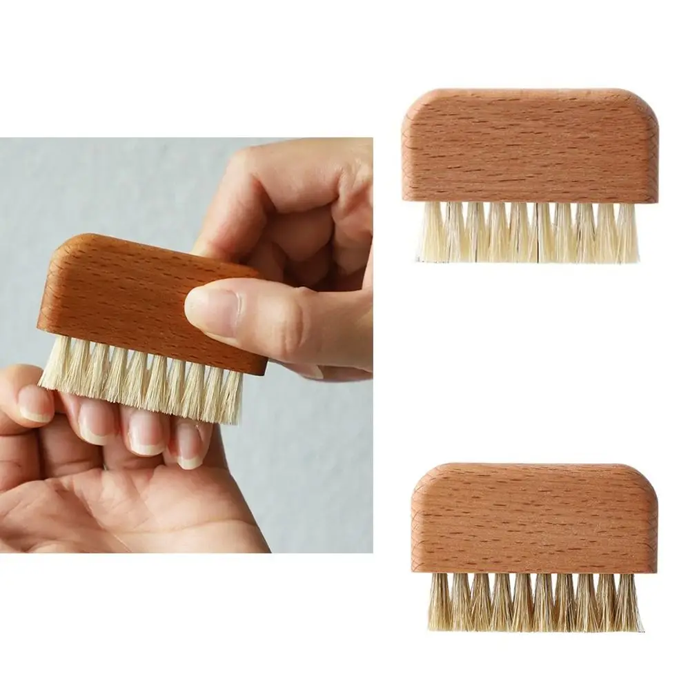 High Quality Wood Nail Cleaning Brushes Mini Durable Mini Nail Dust Brush Multi-purpose Nail Brush for Nail Cleaning Tools