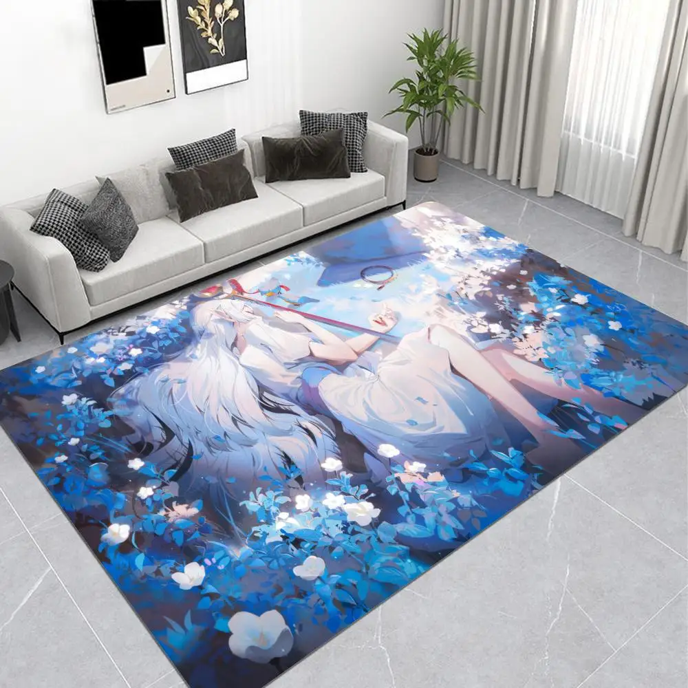 Frieren 미끄럼 방지 바닥 매트, 세탁 가능한 문짝 매트, 거실 소파 의자 공간 매트, 주방 도어매트 공간 러그