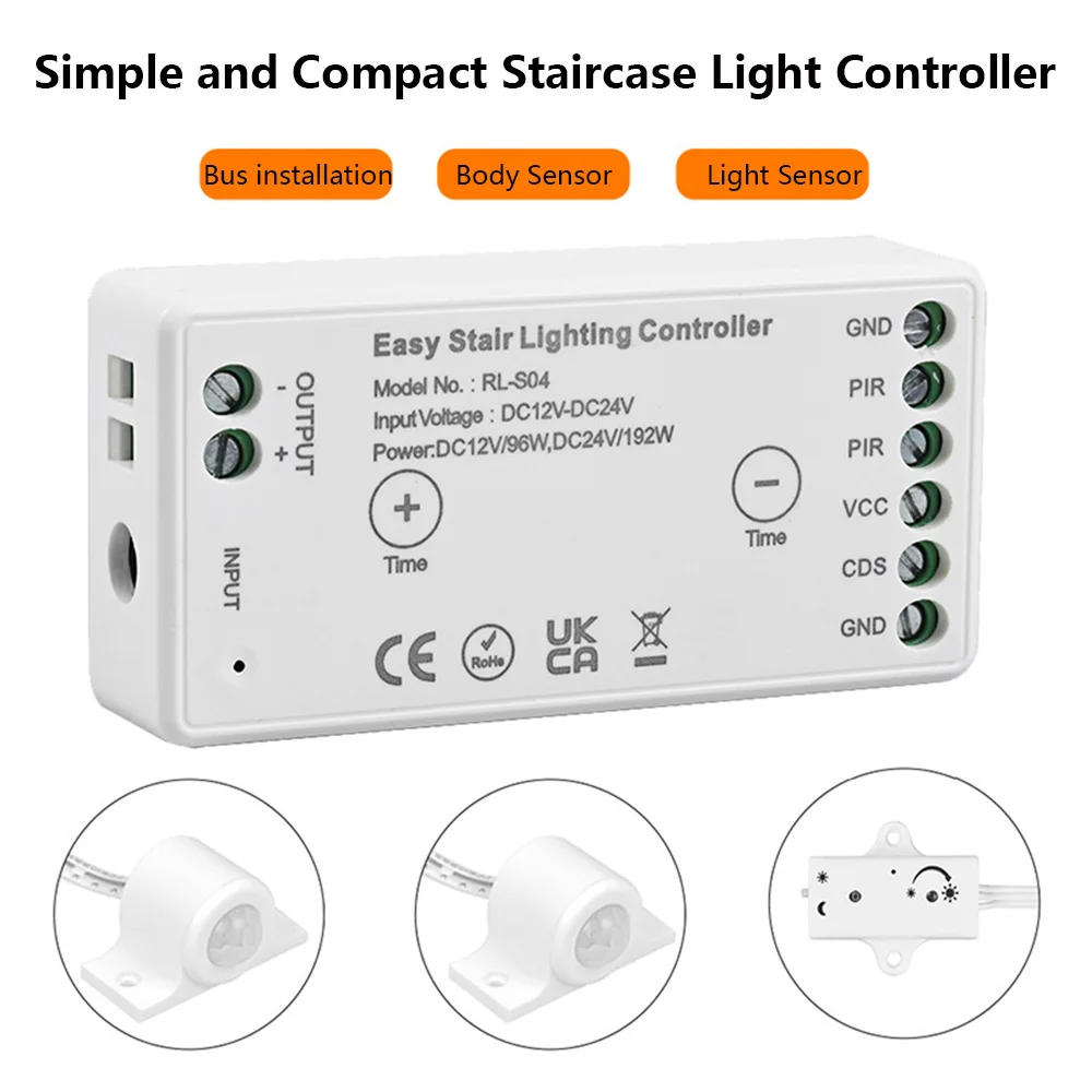 Aipintech Wifi Tuya App Dc 12V 24V 8A Easy Led Stair Lighting Controller Pir Infrarossi Human Motion Daylight Sensor Switch