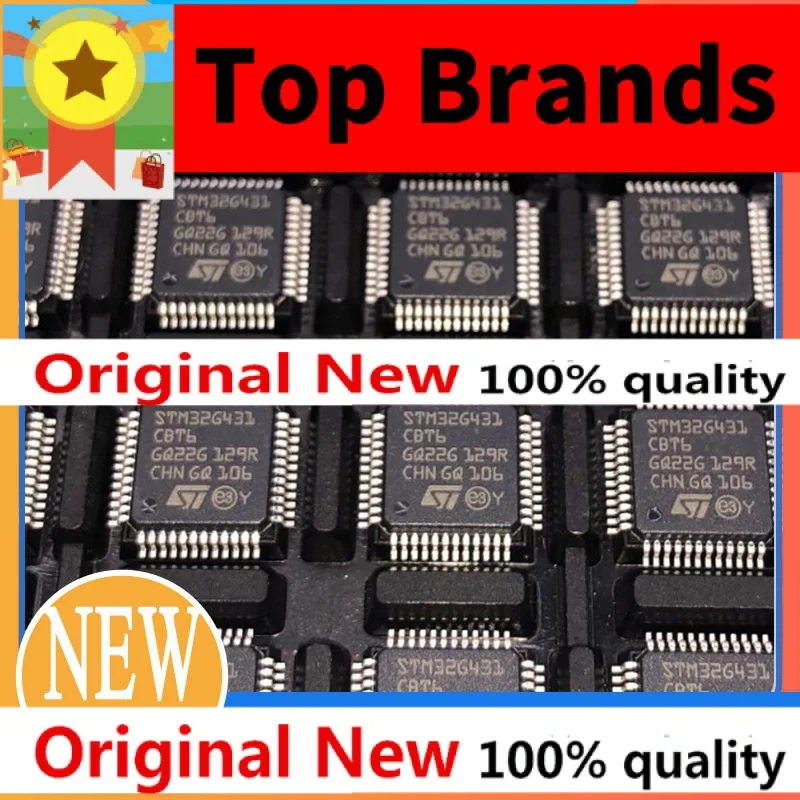 

STM32G431CBT6 LQFP-48 STM32G431 STM32 G431CBT6 LQFP48 Cortex-M4 32-разрядный микроконтроллер MCU IC чип контроллера новый оригинальный IC ch