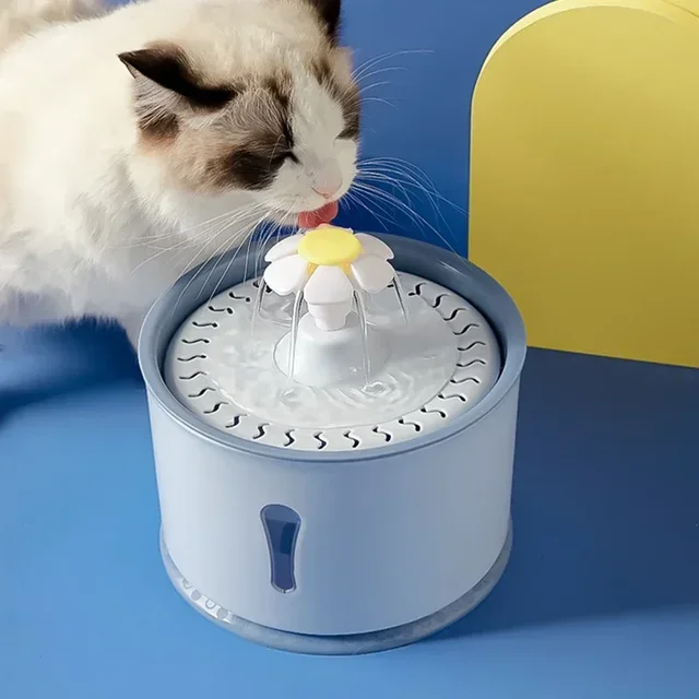 Cat Automatic Water Fountain Built-in Activated Carbon 2.4L Water Dispenser Silent Drinking USB Charge Electric Pet Feeder Bowl 4