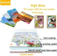 A4(8.27"×11.7") Photo Paper , Waterproof Glossy for Photo Paper，A4 Size 230gsm Waterproof Embossed Card Paper Inkjet Photo Paper 6